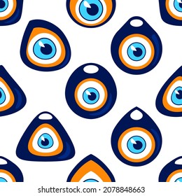 Seamless pattern with Nazar amulet for your project