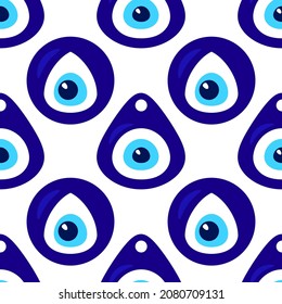 Seamless pattern with Nazar amulet for your project