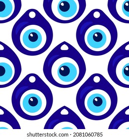 Seamless pattern with Nazar amulet for your project