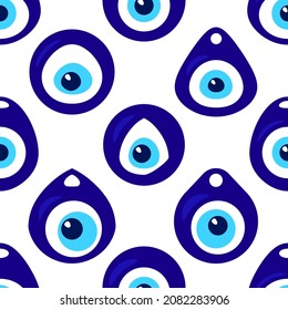 Seamless pattern with Nazar amulet for your project
