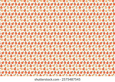 Seamless pattern with nectarine. Fruit vector illustration in cartoon style.