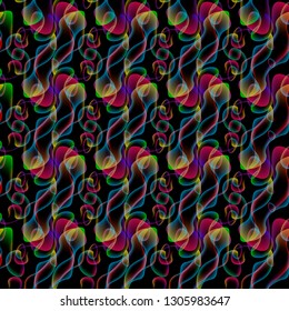 Seamless pattern Neon Abstract liquid lava lamp colorful background design