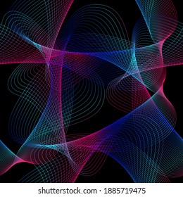 seamless pattern with neon lines