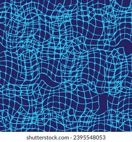 seamless pattern with neon mesh in vector. imitation of a volumetric 3D object. objects for the design wallpaper background prints product packaging website application.