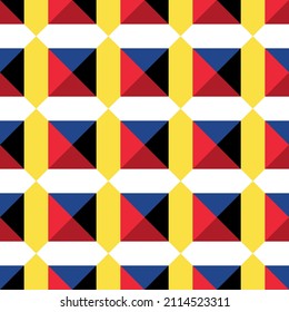 seamless pattern of netherlands and belgium flags. vector illustration
