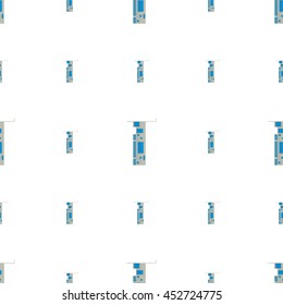 Seamless pattern of network card blue-gray color. Vector EPS 10.