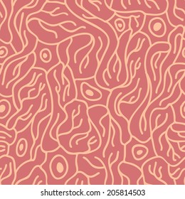 seamless pattern with neurons, scientific background with brain cells