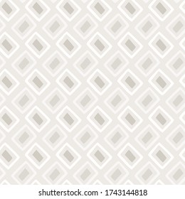 
Seamless pattern. Neutral color geometric square background. Elegant minimal off white beige linen texture. Stylish mosaic all over print.