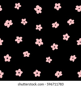 Seamless pattern in neutral colors. Vector illustration. Vector beautiful print in a T-shirt tropical theme. T-shirt graphics for kids over black background.