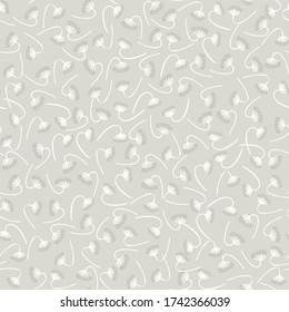 Patrón sin foco. El fondo de la flor de crema neutra florece. Elegante textura minimalista de lino beige blanco. Maldito estiloso por toda la impresión.
