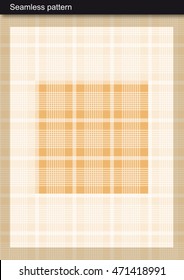Seamless Pattern - Neutral Tartan Scottish-inspired design