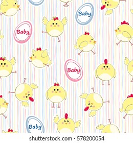 Seamless pattern for new born baby - vector illustration