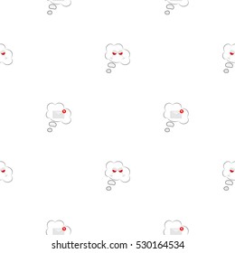 Seamless pattern of new letter in the dialog box and glass of wine in dialog box