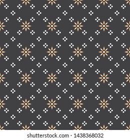 Seamless pattern. New variations of Indonesian classical batik. Truntum motif. Suitable for printing or wallpaper.