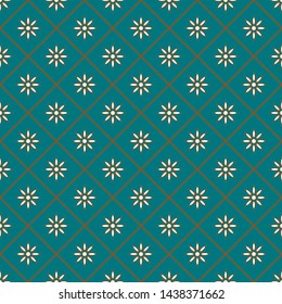 Seamless pattern. New variations of Indonesian classical batik. Truntum motif. Suitable for printing or wallpaper.