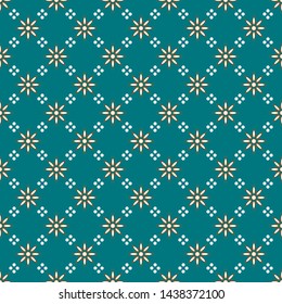 Seamless pattern. New variations of Indonesian classical batik. Truntum motif. Suitable for printing or wallpaper.