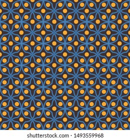 Seamless pattern. New variations of Indonesian classical batik. kawung motif. Suitable for printing or wallpaper