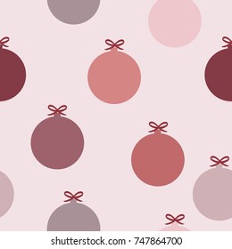 Seamless pattern with New Year balls. Cute xmas vector illustration for your good mood.