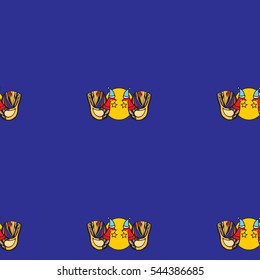 Seamless pattern new year, Christmas with birds