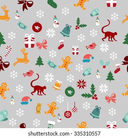 seamless pattern of the new year on a beautiful background