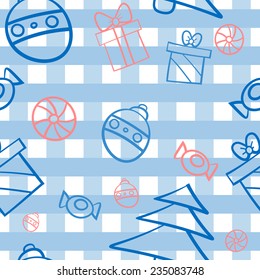 Seamless pattern. New year theme. 