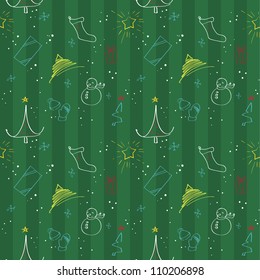 seamless pattern with New Year's motives