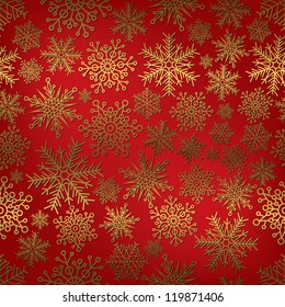seamless pattern with New Year's snowflakes. Vector illustration.