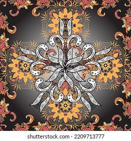 seamless pattern with nice flowers on pleasant colors, watercolor floral pattern, tileable for wallpaper, card or fabric. vector 