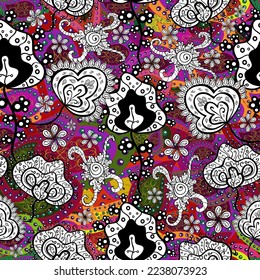 patrón inmaculado con flores agradables de colores agradables, acuarela floral, baldosa para papel de pared, tarjeta o tela. vector 