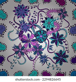 seamless pattern with nice flowers on pleasant colors, watercolor floral pattern, tileable for wallpaper, card or fabric. vector 