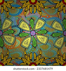 patrón inmaculado con flores agradables de colores agradables, acuarela floral, baldosa para papel de pared, tarjeta o tela. vector 