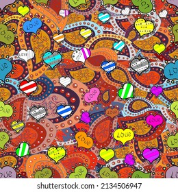 Seamless pattern nice super abstract and cute interesting picture. Vector.