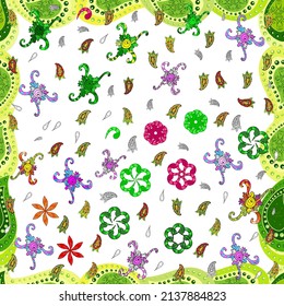 Seamless pattern nice super abstract and cute interesting picture. Vector.