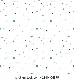 Seamless pattern with a night sky of stars and constellations. Hand-Drawn illustration Background. Beautiful elegant magic abstract picture. For printing on textiles, wallpaper and other decor. 