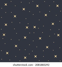 Seamless pattern with night sky and stars, Space seamless background