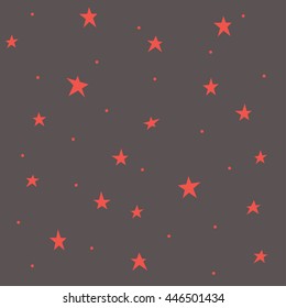 Seamless pattern with night sky and stars. Vector background.