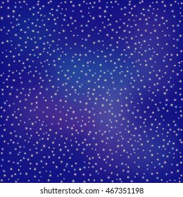 Seamless  Pattern. Night sky with stars. Vector Background.