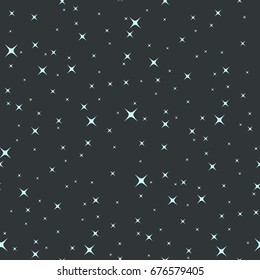 Seamless pattern with night stars. Abstract modern vector background.