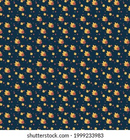 seamless pattern not a dark background big and small red and yellow maple leaves