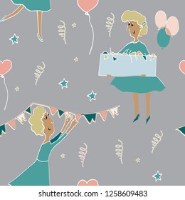 Seamless pattern. For notebooks, postcards, labels, diaries, accessories-school, stickers, t-shirts, banners. Vector illustration.