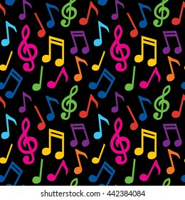 seamless pattern with notes