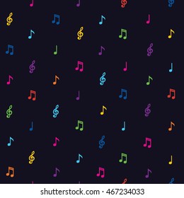 seamless pattern with notes