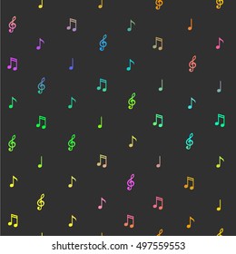 seamless pattern with notes