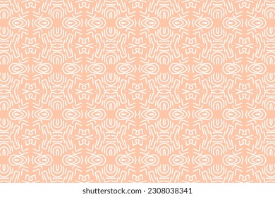 Patrón sin brillo con desnudos y color crema. Ilustración vectorial con motivos florales