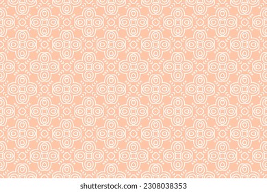Patrón sin brillo con desnudos y color crema. Ilustración vectorial con motivos florales