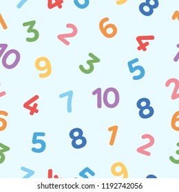 seamless pattern with the numbers