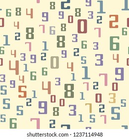 Seamless Pattern with the Numbers