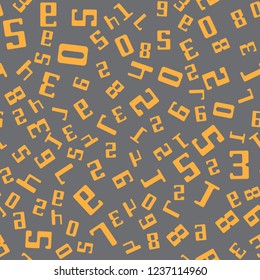 Seamless Pattern with the Numbers