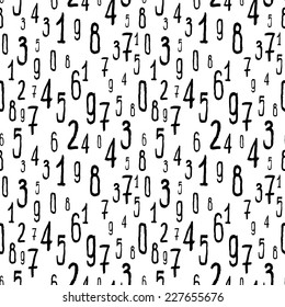 Seamless pattern of numbers.
