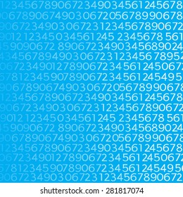 Seamless pattern with numbers